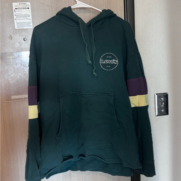 Levi's Other - Levi's Green Hoodie with Purple and Yellow Accents